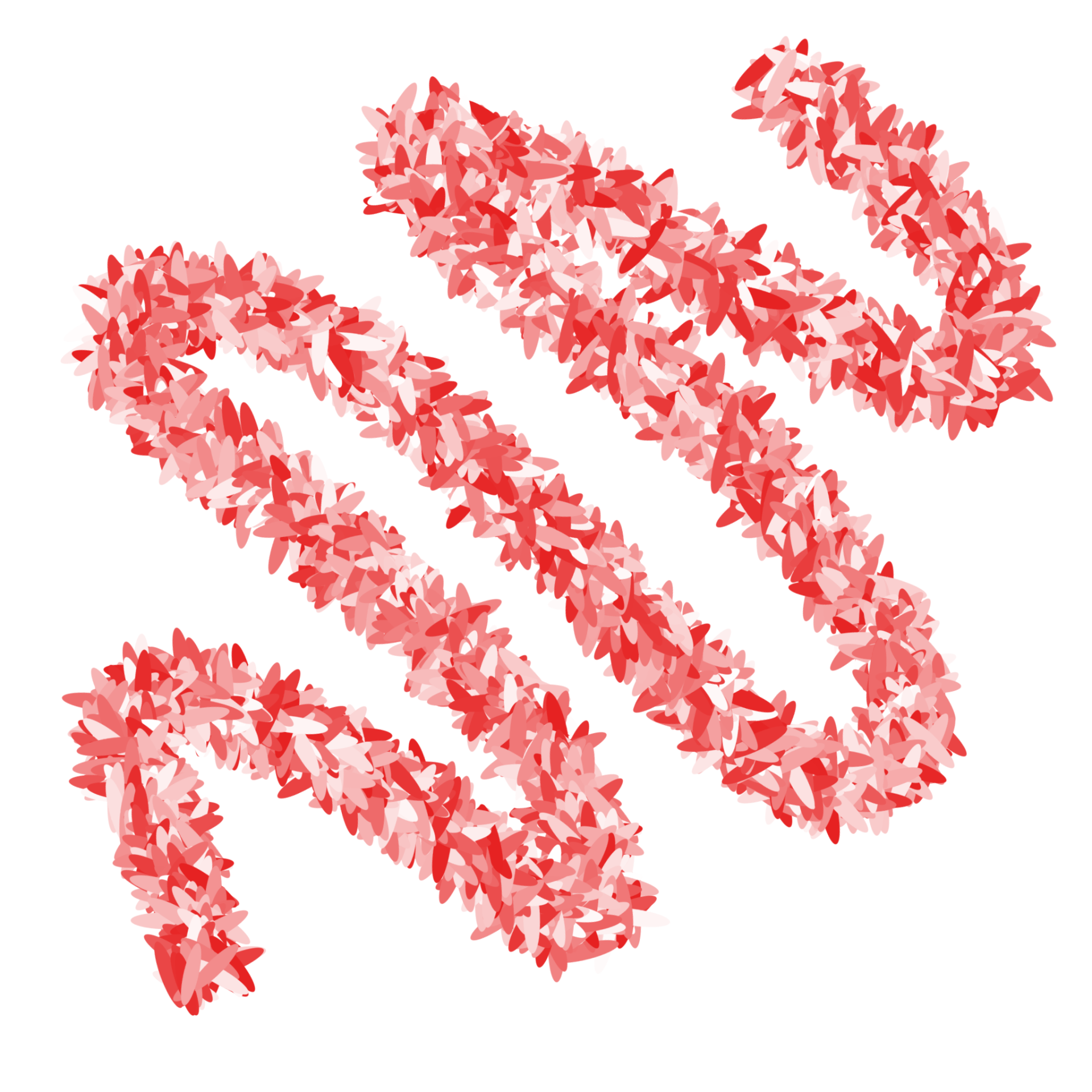 Tinsel brush sample stroke